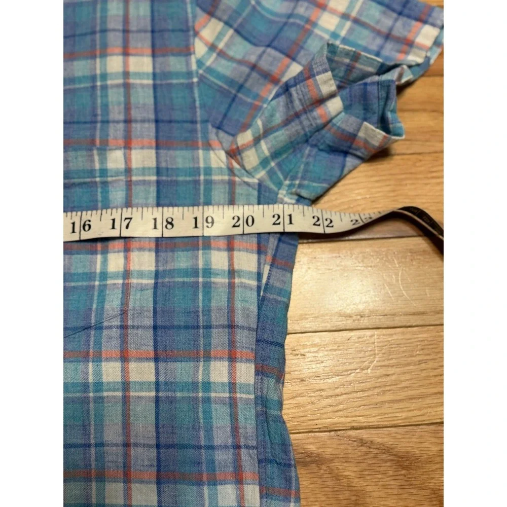 J.Crew Homespun Cotton Plaid Shirt Men Sz Medium Ivy League Preppy Office Summer